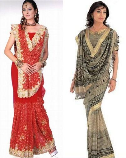 Unique ways to wear a saree 4