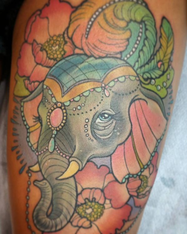 13 Fabulous elephant tattoo on the body