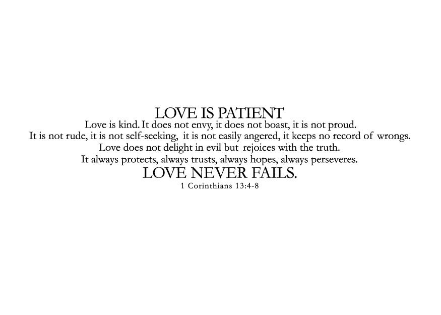 Dragostea este răbdătoare, dragostea este blândă
