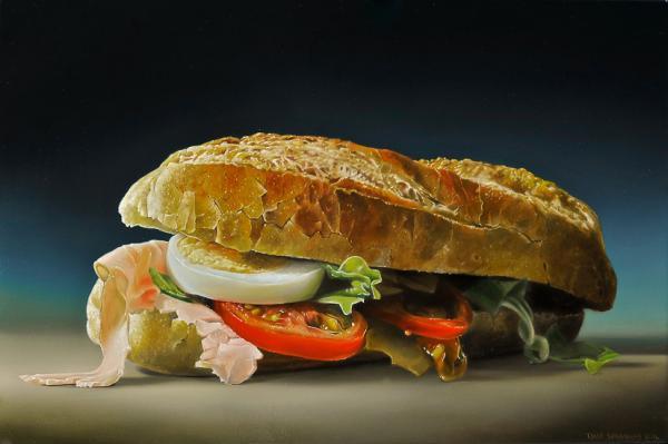 Tjalfo Sparnėjos fotorealistiniai maistiniai paveikslai