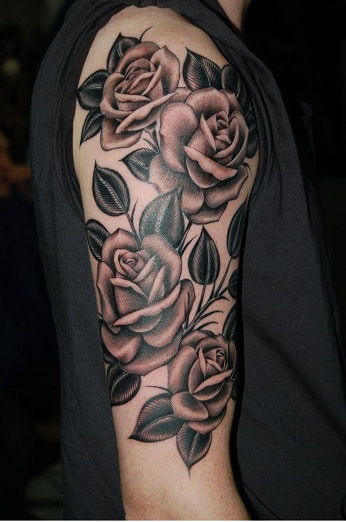 sleeve-rose-tattoo