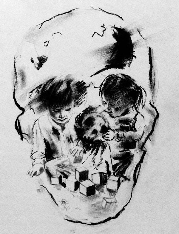 Skull Illusion Art by Tom French
