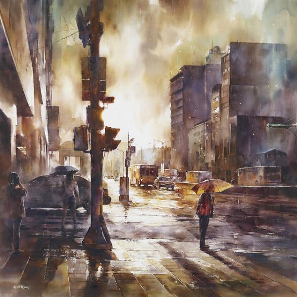 Street Watercolor Paintings by Lin Ching-Che
