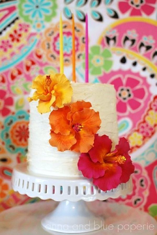 Summer Birthday Party For Girls_Floral Cake