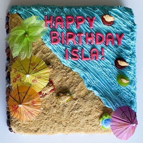 Summer Birthday Party For Girls_Beach Cake