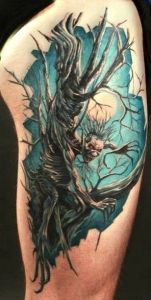 tetoválás-ötletek-szürrealista színű démon-tree-in-a-telihold-tattoo-on-a félig hüvely-as-is-a-kelta-tree-of-life-minták-is-kelta-symbols- és-jelentések-tree-of-life-tree-of-life-tetoválás-SLEE