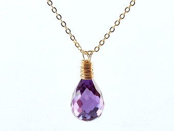 Aleksandritas June birthstone necklace
