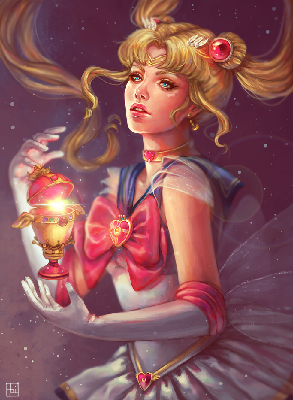 Ha Sailor Moon had an almost 3D version then this one would take the cake. A fantastic art by Majesteux that has an overall feeling of content and perfection.