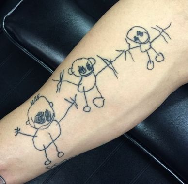  Most Adorable - Kid Art Tattoos - You Will EVER See. No Joke.