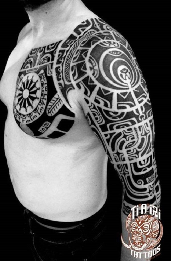 polinéziai Sleeves Tattoo Design