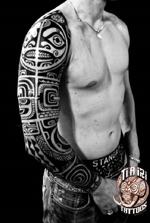 Polinezijski Arm Tattoo Design