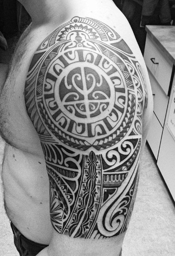 Marquesan Half Sleeve Tattoo Design