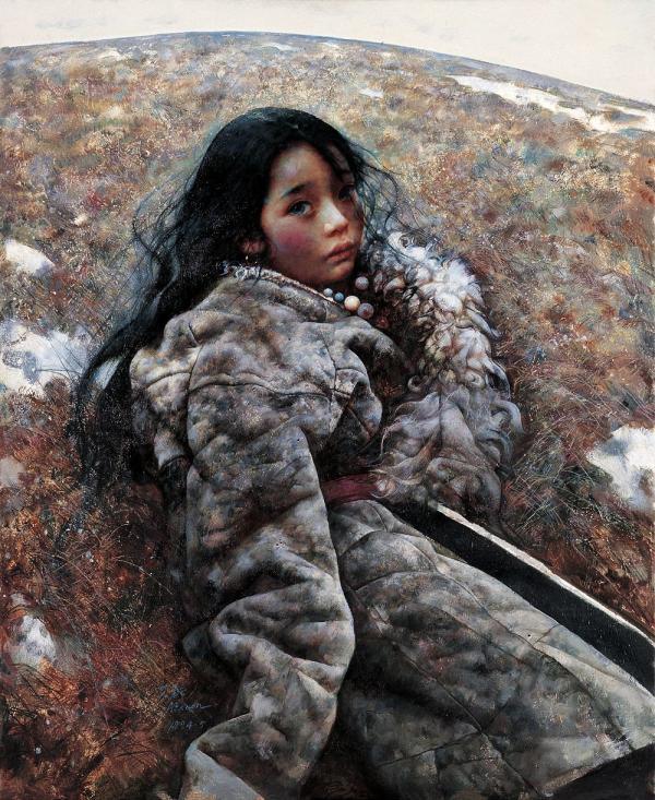 Tibet Girl slikarstvo Ai Xuan