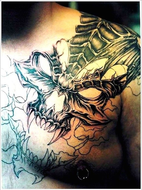 Top 144 Chest Tattoos for Men