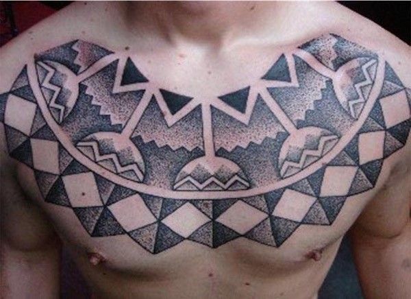 felső 144 Chest Tattoos for Men