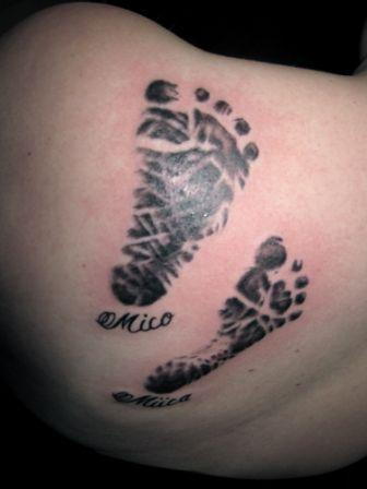 Draugystė Footprint Tattoo Designs