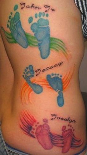Család Footprint Tattoo Designs