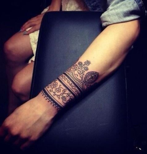 henna bracelet wrist tattoos design