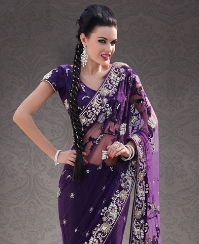 Purple sarees 4
