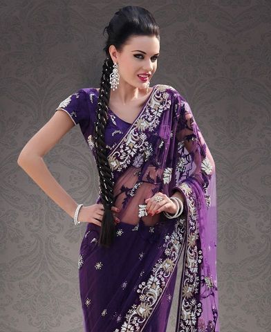 purple sarees