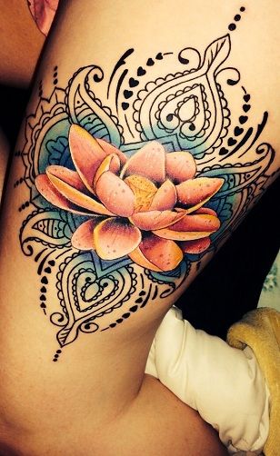 Gentis Lotus Flower Arm Tattoo