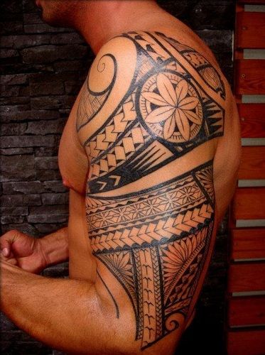 Maya Tribal Arm Tattoo