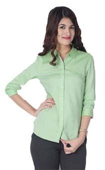 Protingas Green Checkered Shirt for Women