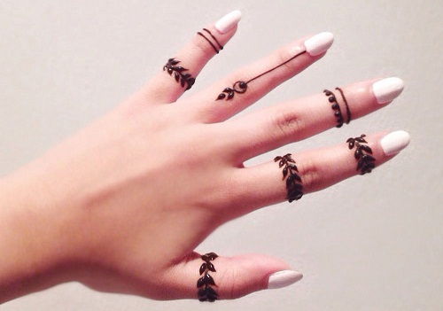Finger Ring Mehandi Designs