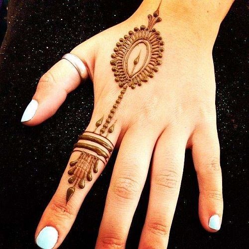 Povas Feather Finger Henna