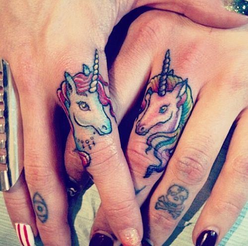 unicorns tinger tattoo designs 