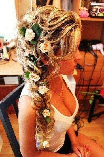  Romantic Look Flower Braid Hairstyles