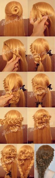  Double Flowers Braid Hairstyles
