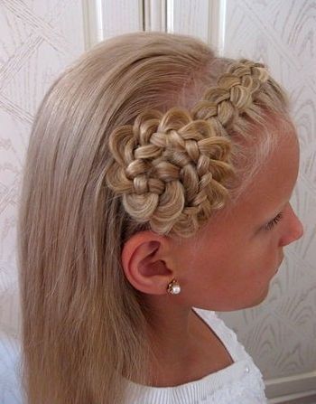  Front Band Braid flower hairstyles