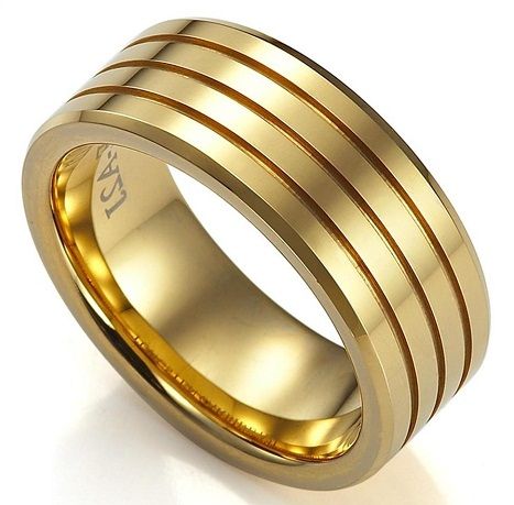 slojevito gold weddiing rings for men