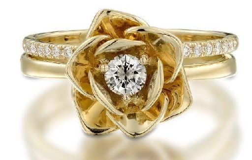 Zlati Floral Design Wedding Rings