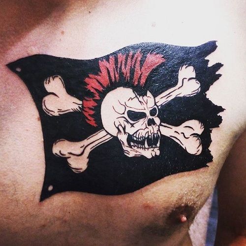 Pirates Flag Tattoo Design