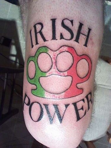 Marvellous Irish Flag Tattoo Design