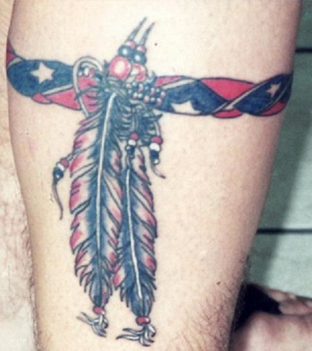 Beauteous Rebel Flag Tattoo Design