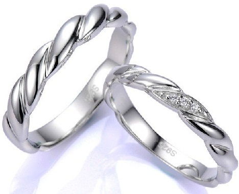 Csavart Silver Couple Rings
