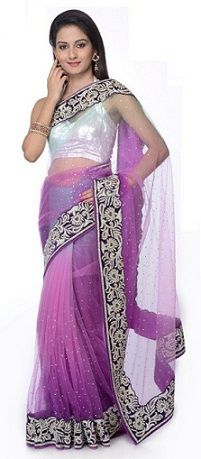 violet-net-saree-design