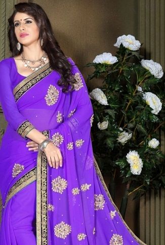 violet-silk-saree-for-ladies