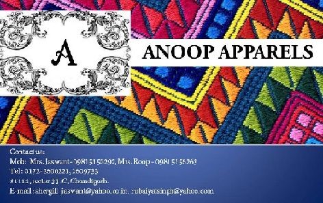 Anoop Apparels Boutiques In Chandigarh