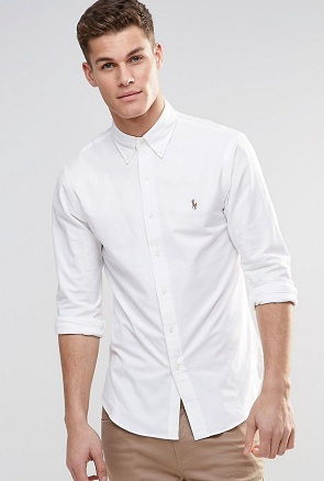 teljes sleeves white shirt