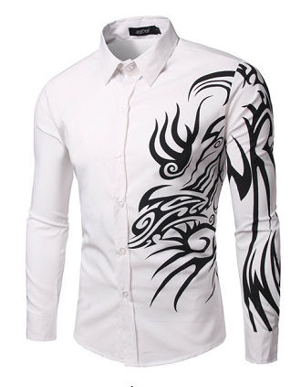 Sárkány print white shirt