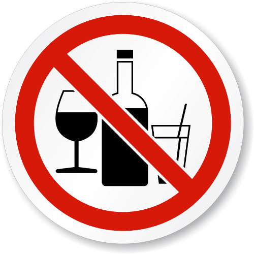 Izogibajte se Drinking sign