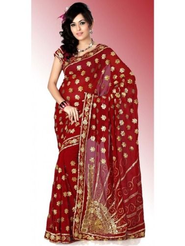 Išgalvotas Sarees-Red Fancy Designer Saree 6