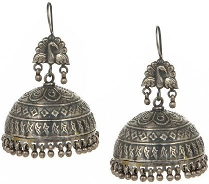antique-madhuban-silver-jhumka