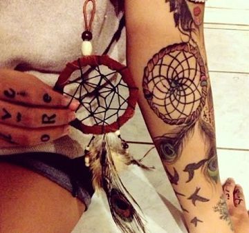 Top 30 Dreamcatcher Tattoo Designs in pomen | Styles At Life