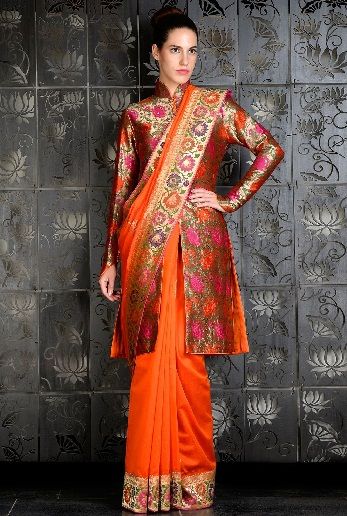latest-designer-sarees-jacket-blouse-saree-designs
