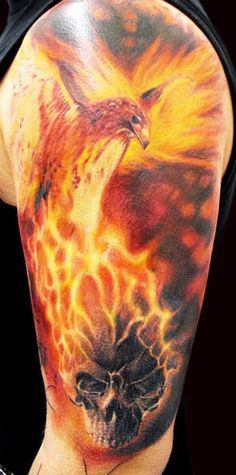 tetoválás of Animal Fire And Flame